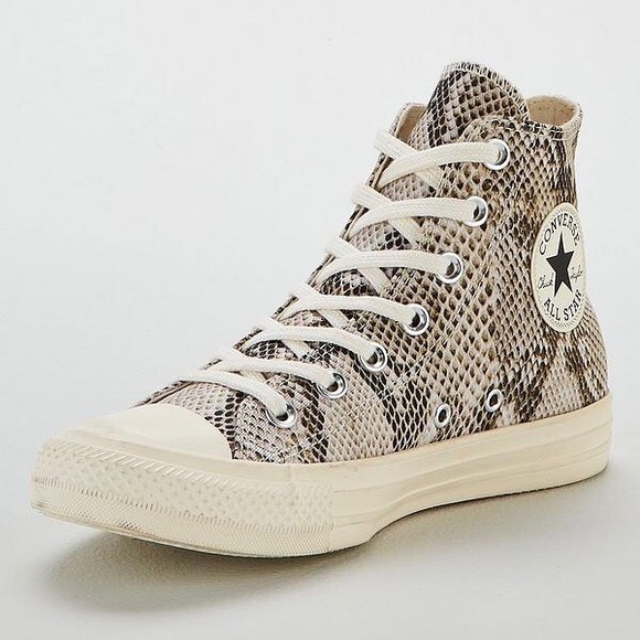 snake print high top converse